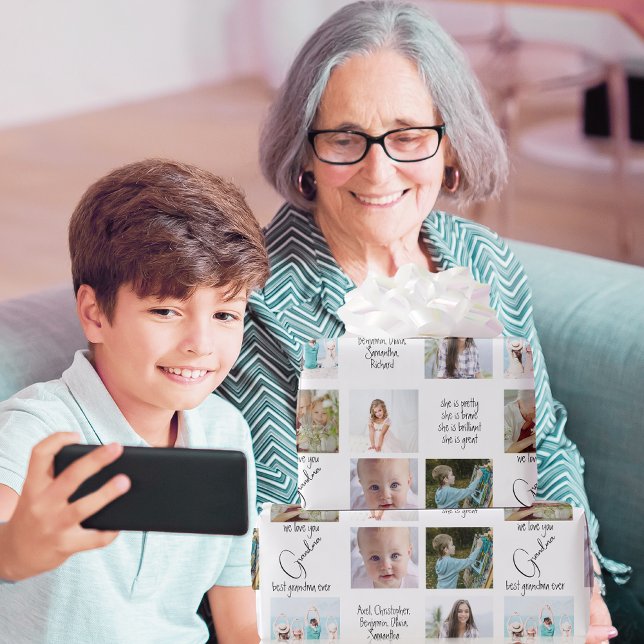 Foto Collage Moderne Liebe Sie das beste Oma aller Geschenkpapier (Von Creator hochgeladen)