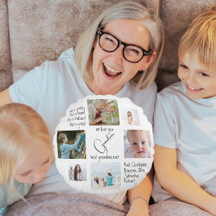 Foto Collage Moderne Liebe Sie das beste Oma aller Rundes Kissen