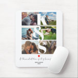 Foto Collage Name Erstmaliges Geschenk für ihn Mousepad<br><div class="desc">Foto Collage Name Erstmaliges Geschenk für ihn</div>