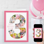 Foto Collage Nummer 3 Girl's 3. Geburtstag Karte<br><div class="desc">Einzigartige und personalisierte 3. Geburtstagskarte für ein kleines Mädchen. Die Fotovorlage ist für Sie ein Set, um Ihre Lieblingsfotos zu dieser Nummer 3 Foto Collage plus einem extra speziellen Foto im Inneren hinzuzufügen. Sie können auch ihren Namen zu der Vorderseite hinzufügen und anpassen Sie den Geburtstagsgruß innen. Das Design hat...</div>