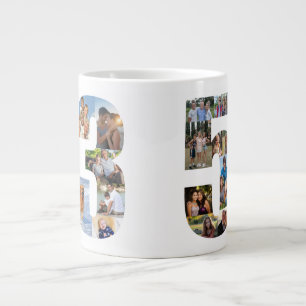 Foto-Collage Nummer 53 - 53. Geburtstag Jumbo-Tasse