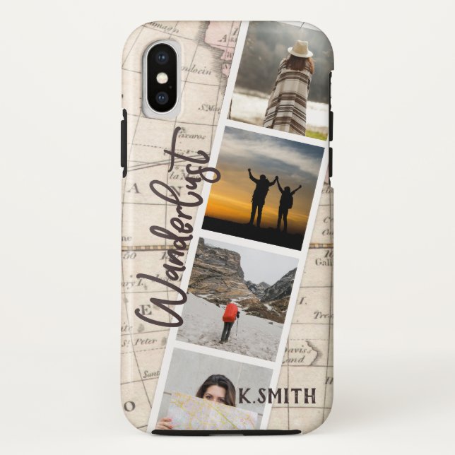 Foto Collage of Travel Erinnerungen. Wanderlust. Case-Mate iPhone Hülle (Rückseite)