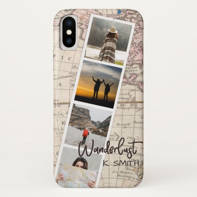 Foto Collage of Travel Erinnerungen. Wanderlust. Case-Mate iPhone Hülle (Rückseite)