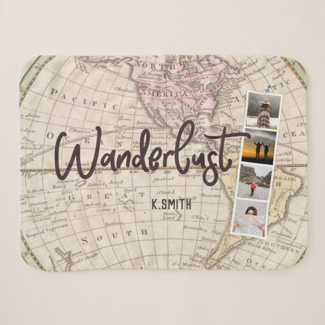 Foto Collage of Travel Erinnerungen. Wanderlust. Sherpadecke (Vorderseite (Horizontal))