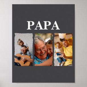 Foto-Collage Papa D Geschenk Poster