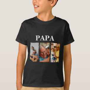Foto-Collage Papa D Geschenk T-Shirt