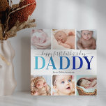 Foto Collage Plaque zum ersten Vatertag Fotoplatte<br><div class="desc">Elegante 1. Vatertag-Bilderplakette mit dem Sprichwort "Happy First Vatertag Papa",  6 Fotos,  die Sie durch Ihr eigenes ersetzen können,  und dem Namen der Kinder.</div>
