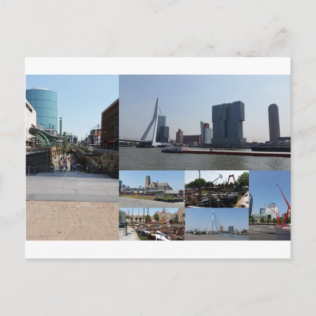 Foto Collage Rotterdam 3 Postkarte (Vorderseite)