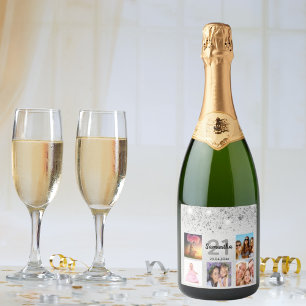 Foto-Collage silber Glitzer Monogramm