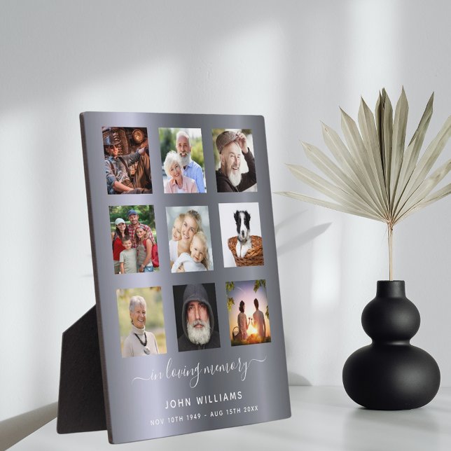 Foto Collage silberne Gedenkfeier Fotoplatte (Von Creator hochgeladen)