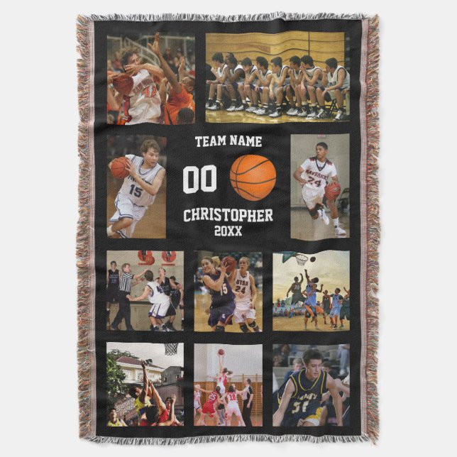 Foto Collage Sports Basketball Decke (Vorderseite Vertikal)
