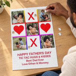 Foto Collage Tic Tac Toe Hugs Kisses Fathers LG