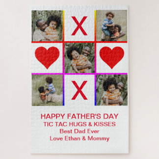 Foto Collage Tic Tac Toe Hugs Kisses Fathers LG