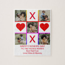 Foto Collage Tic Tac Toe Hugs Kisses Fathers SM