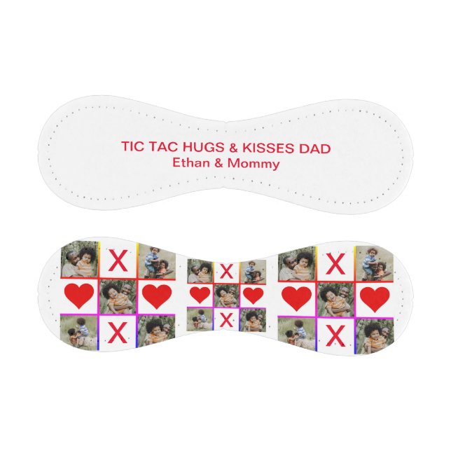 Foto Collage Tic Tac Toe Hugs Kisses Vathers Day Baseball (Paneele)