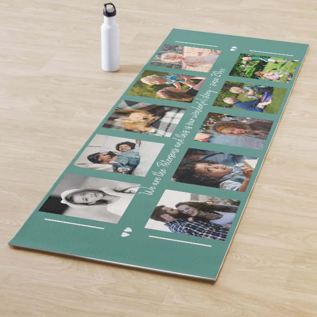 Foto Collage und Ihre eigene Textfamilie modern Yogamatte (Beispiel)