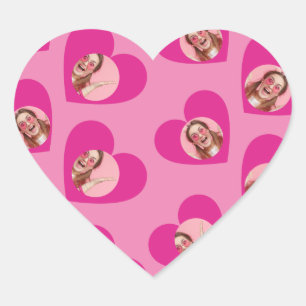 Foto Collage Valentine's Day Heart Herz-Aufkleber