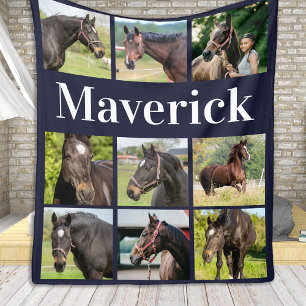Foto Collage von Pferd Lover Custom Pferde Bilder Fleecedecke