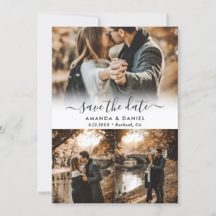 Foto Collage Wedding speichert die Datumskarten Save The Date