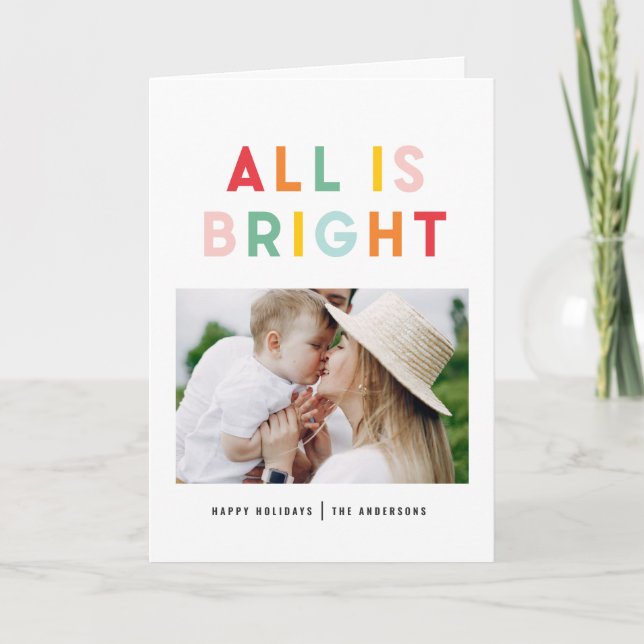 Foto Collage Weihnachten Regenbogen bunt hell (Vorderseite)