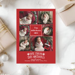Foto Collage Weihnachts-Geburtserklärung Feiertagskarte<br><div class="desc">Feiern Sie die Ankunft Ihres Kleinen mit unserer Weihnachtsankündigung im Foto. Dieses elegante Design ermöglicht es Ihnen, die Freude an der Ankunft Ihres Neugeborenen während der Festsaison zu teilen und die Wärme von Weihnachten mit der Spannung der ersten Momente Ihres Babys zu verbinden. Die Ankündigung zeichnet sich durch eine wunderschöne...</div>