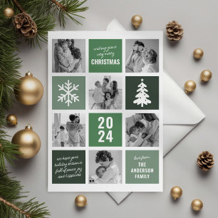 Foto Collage Weihnachtskarten der Familie Grüne We Feiertagskarte