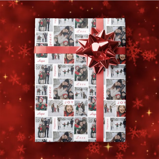 Foto Collage Weihnachtswrapping Paper Geschenkpapier (Von Creator hochgeladen)