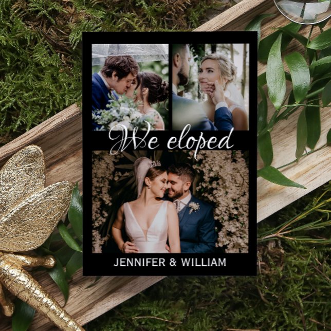 Foto Collage Wir haben Hochzeitsankündigung Einladung (Von Creator hochgeladen)