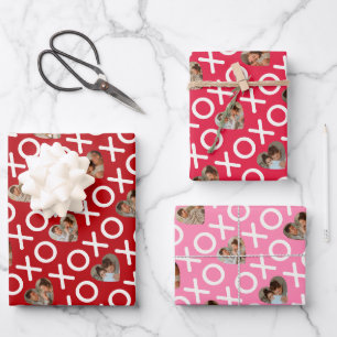 Foto Collage XOXO Reds & Pink Geschenkpapier Set