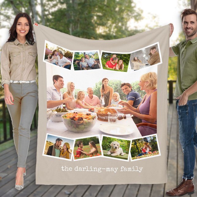 Foto Collage Zigzag Foto neutraler Spielraum Strip Fleecedecke (Von Creator hochgeladen)