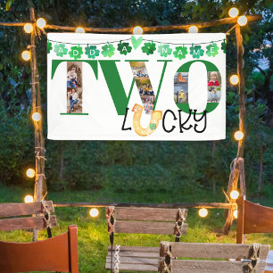 Foto-Collage Zwei Glückskinder Individuelle 2. Geb Banner