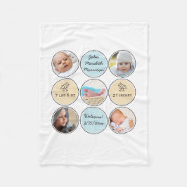 Foto-Collagen-Baby-Jungen-Name, Geburtsnotfall und Fleecedecke