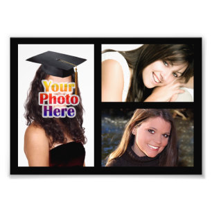 Foto-Collagen-Druck, drei Bilder Fotodruck