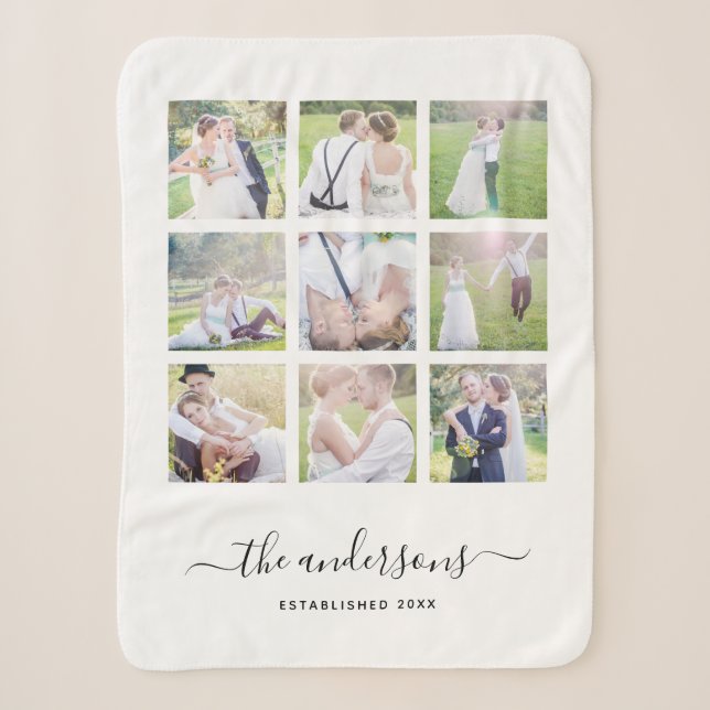 Foto-Collagen-Familienname-Kalligraphie des Sherpadecke (Vorderseite)