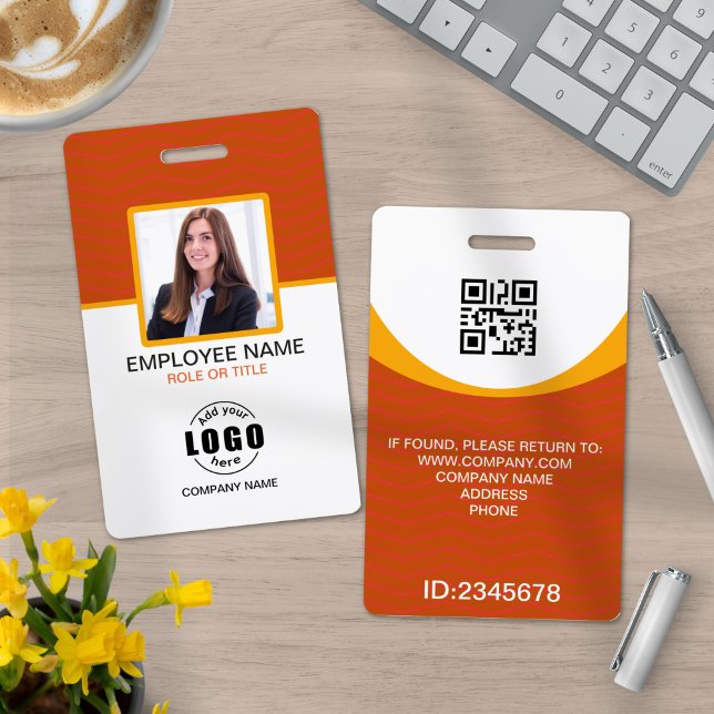 Foto Corporate Employee QR Code Orange Yellow Ausweis (Von Creator hochgeladen)