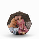 Foto Couple Heart Just Liebe Script<br><div class="desc">Mit dem modernen Herzensskript "Just Liebe" bietet Design Ihr bestes Foto. Ideale Geschenkidee für Neuvermählte, Hauswärmung, Jubiläum und vieles mehr.</div>