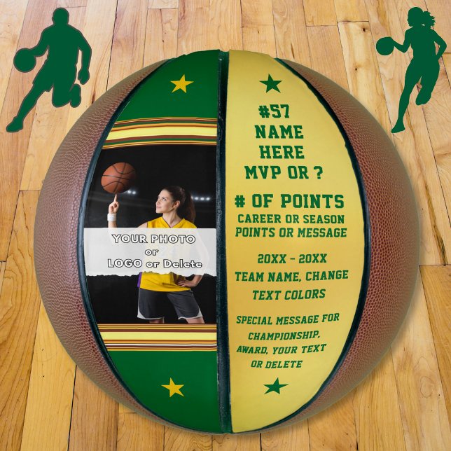 Foto, Custom Basketball for Seniors, Spieler, (Photo basketball. Basketball senior night gift ideas.
 How about personalized basketball team gifts?)