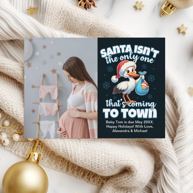 Foto Custom Christmas Pregnancy Ankündigung (Von Creator hochgeladen)