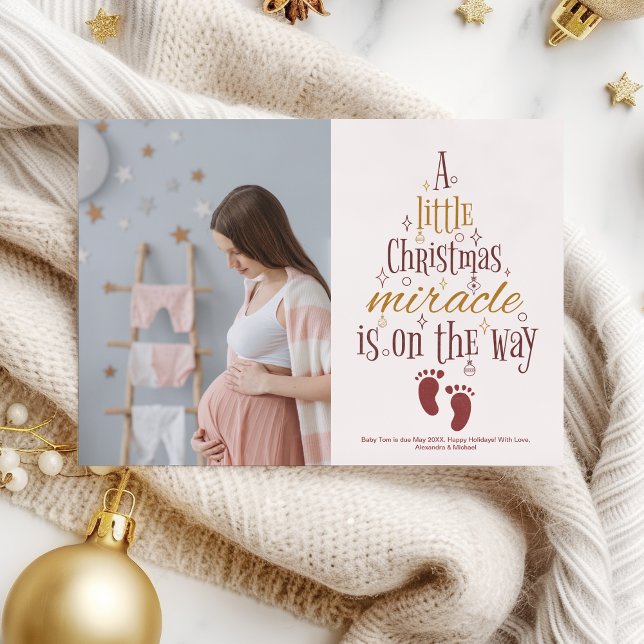 Foto Custom Christmas Pregnancy Ankündigung (Von Creator hochgeladen)