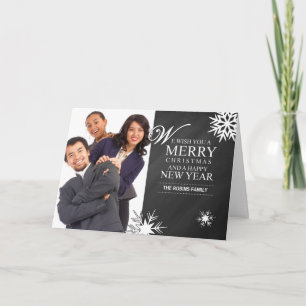 Foto Custom frohe Weihnachten, glücklich Neues Jah Karte