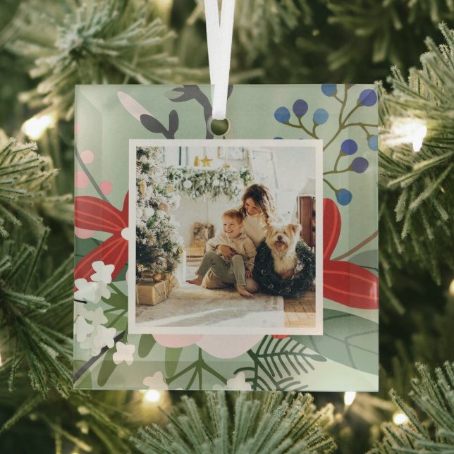 Foto Custom Personalisiert Weihnachten Ornament Aus Glas (Insitu)