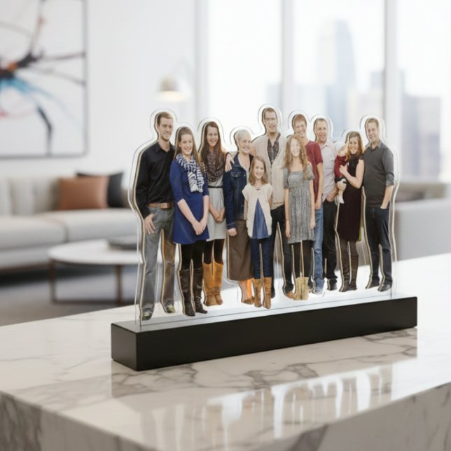 Foto Cutout-Skulptur der Familiengruppe Freistehende Fotoskulptur (Family Group Photo Cutout Sculpture)