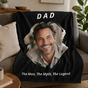 Foto Daddy Mann Mythos Legende Kinder Schwarz Weiß Fleecedecke