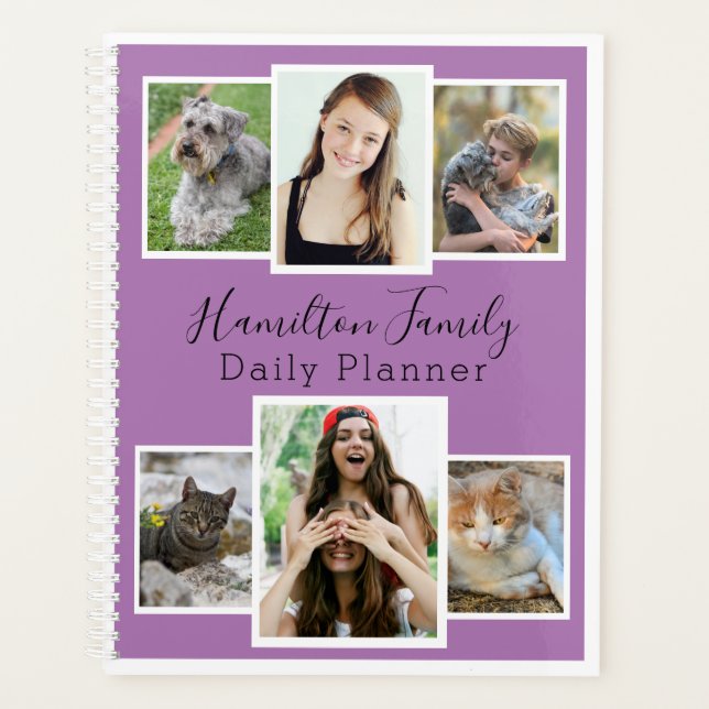 Foto Daily Planner - Lila Pflaumenhain Planer (Vorderseite)