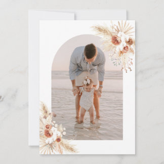 Foto Dankeschön, Boho Birthday Danke Einladung