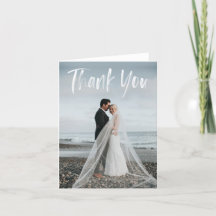 Foto Dankeschön Karte mit Aquarellschrift