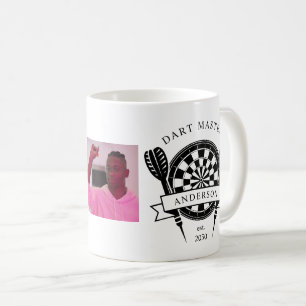 Foto Dart: Schwarzer und weißer Individuelle Name Kaffeetasse