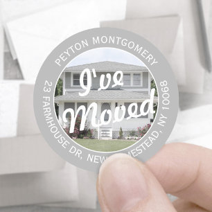 Foto, das ich übertragen habe Veränderung der Rück Runder Aufkleber