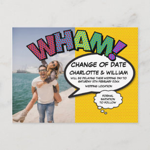 Foto Datumänderung Lustig Modern Comic Postkarte