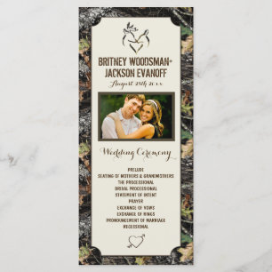 Foto Deer Hearts Jagen Camouflage Hochzeitsprogram Programm